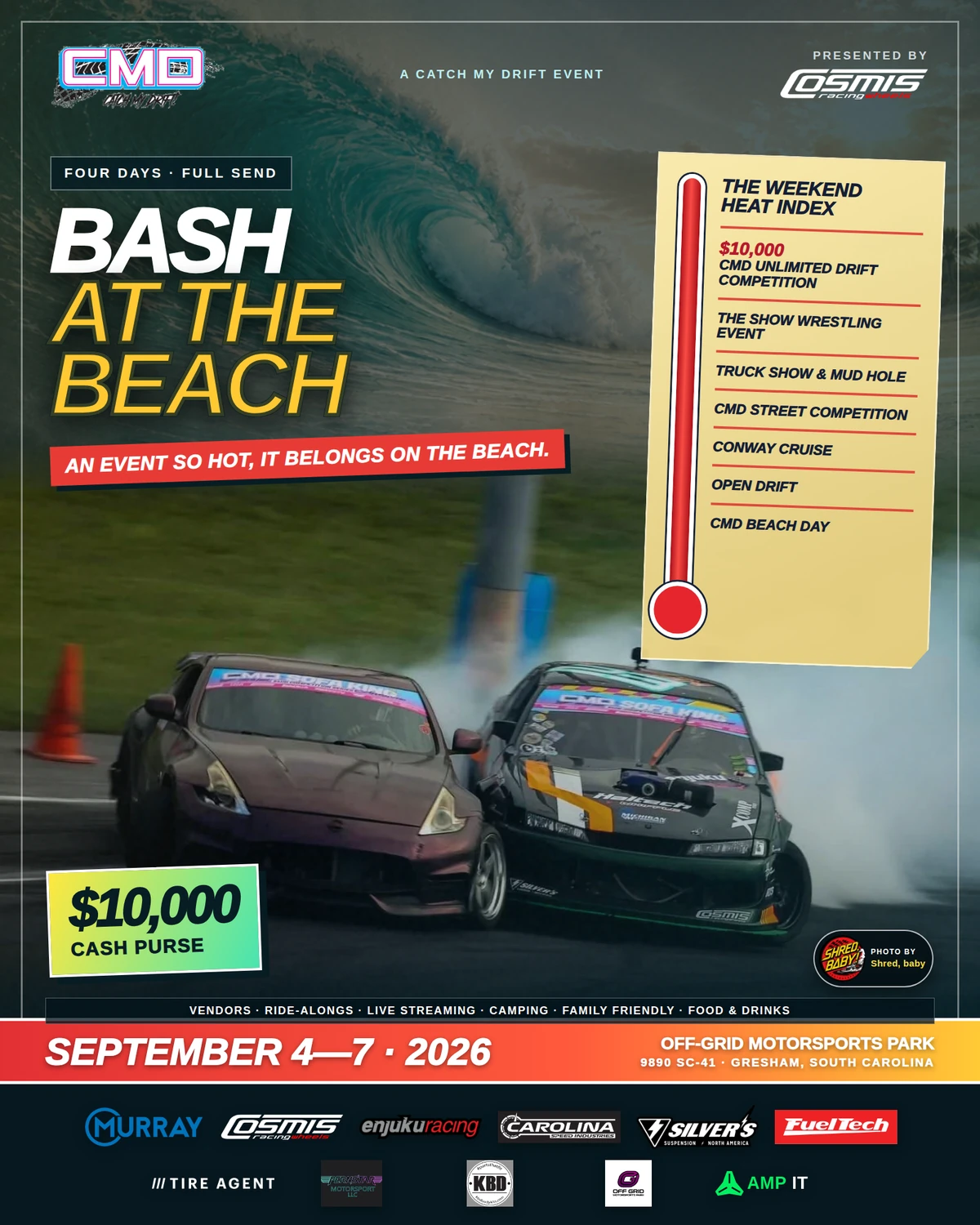 CMD Round 3 and Street Comp 2, September 4 through 7 at Off-Grid Motorsports Park