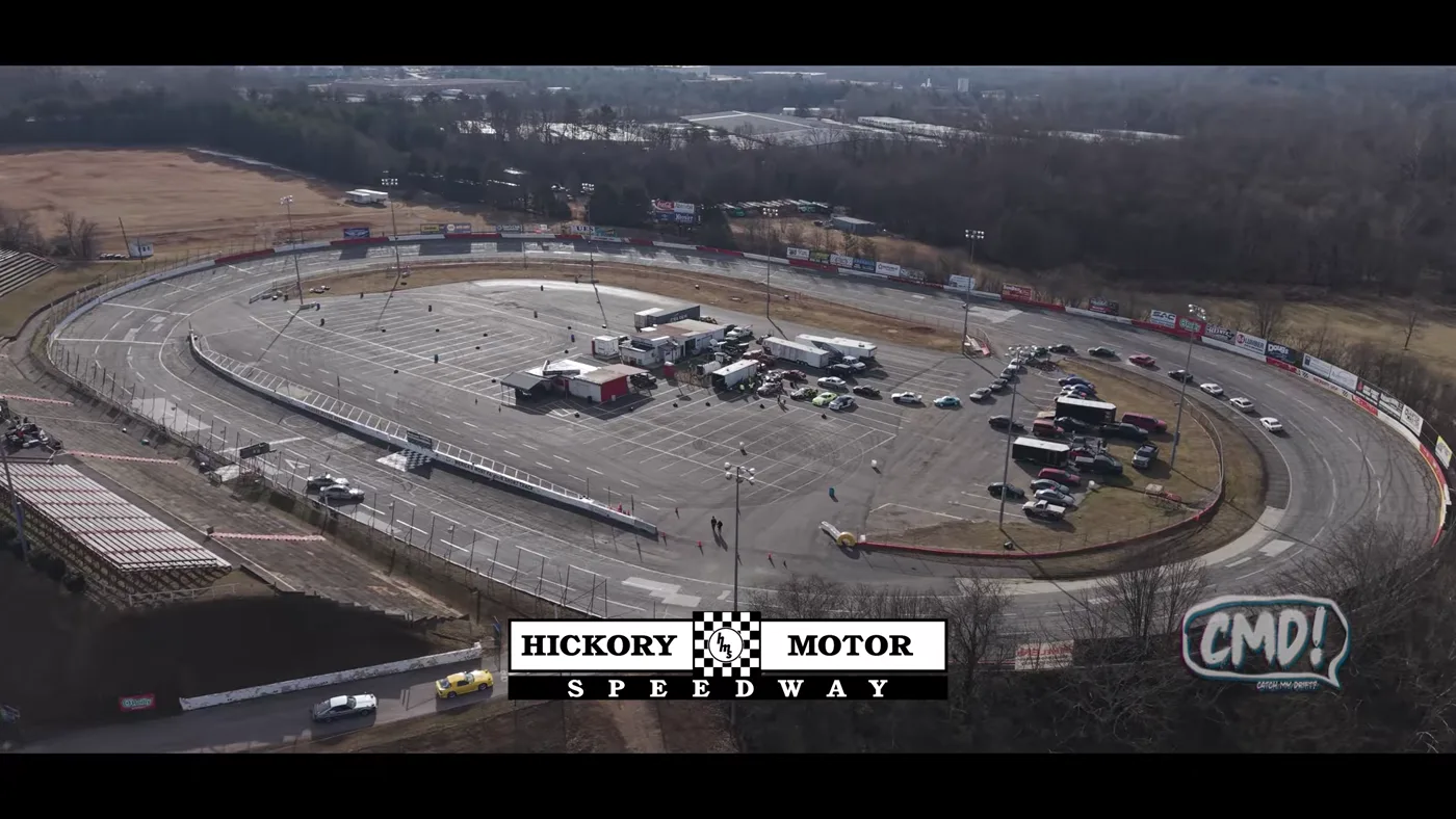 CMD cars lined up at Hickory Motor Speedway