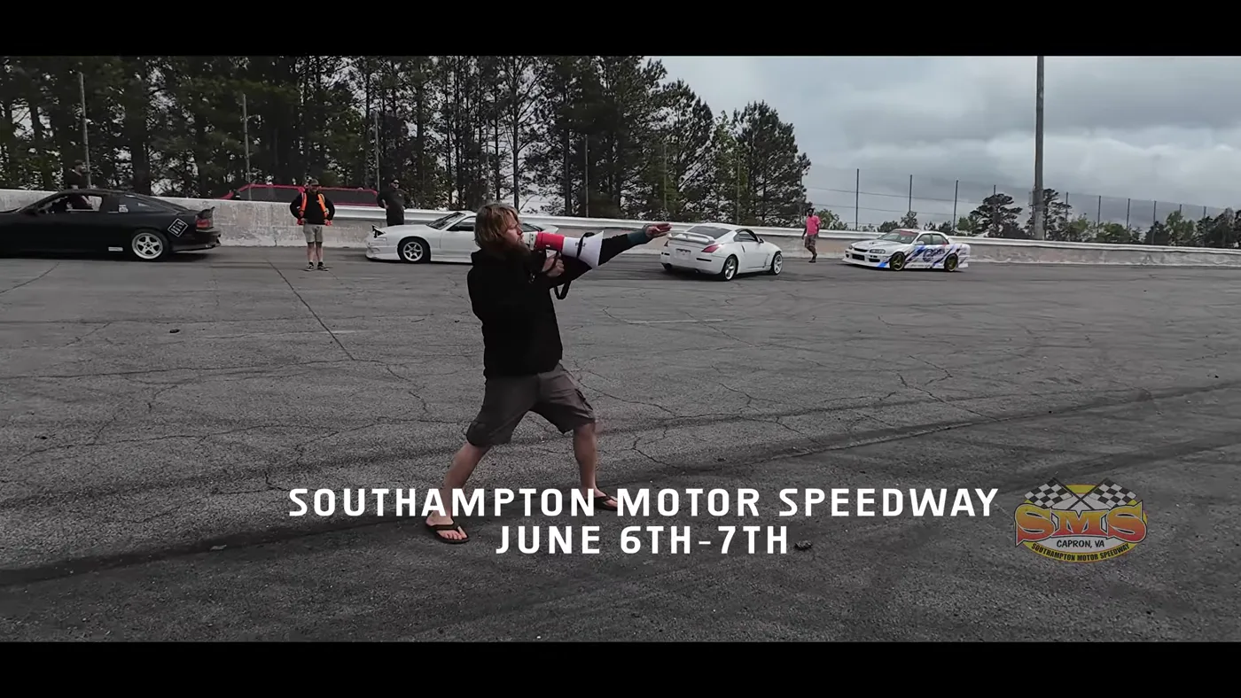Wide view of the CMD course at Southampton Motor Speedway
