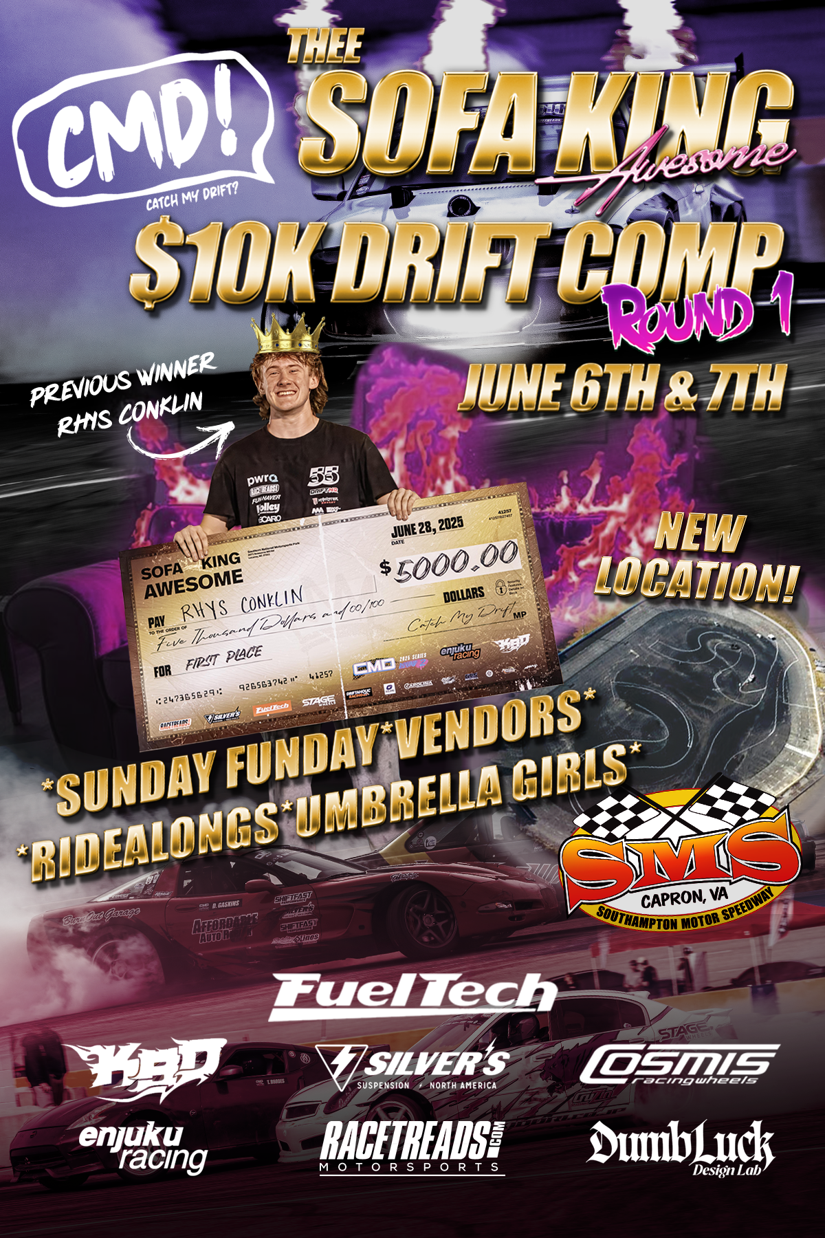 CMD Sofa King Awesome Series Round 1 presented by FuelTech at Southampton Motor Speedway - General Admission - CMDrift