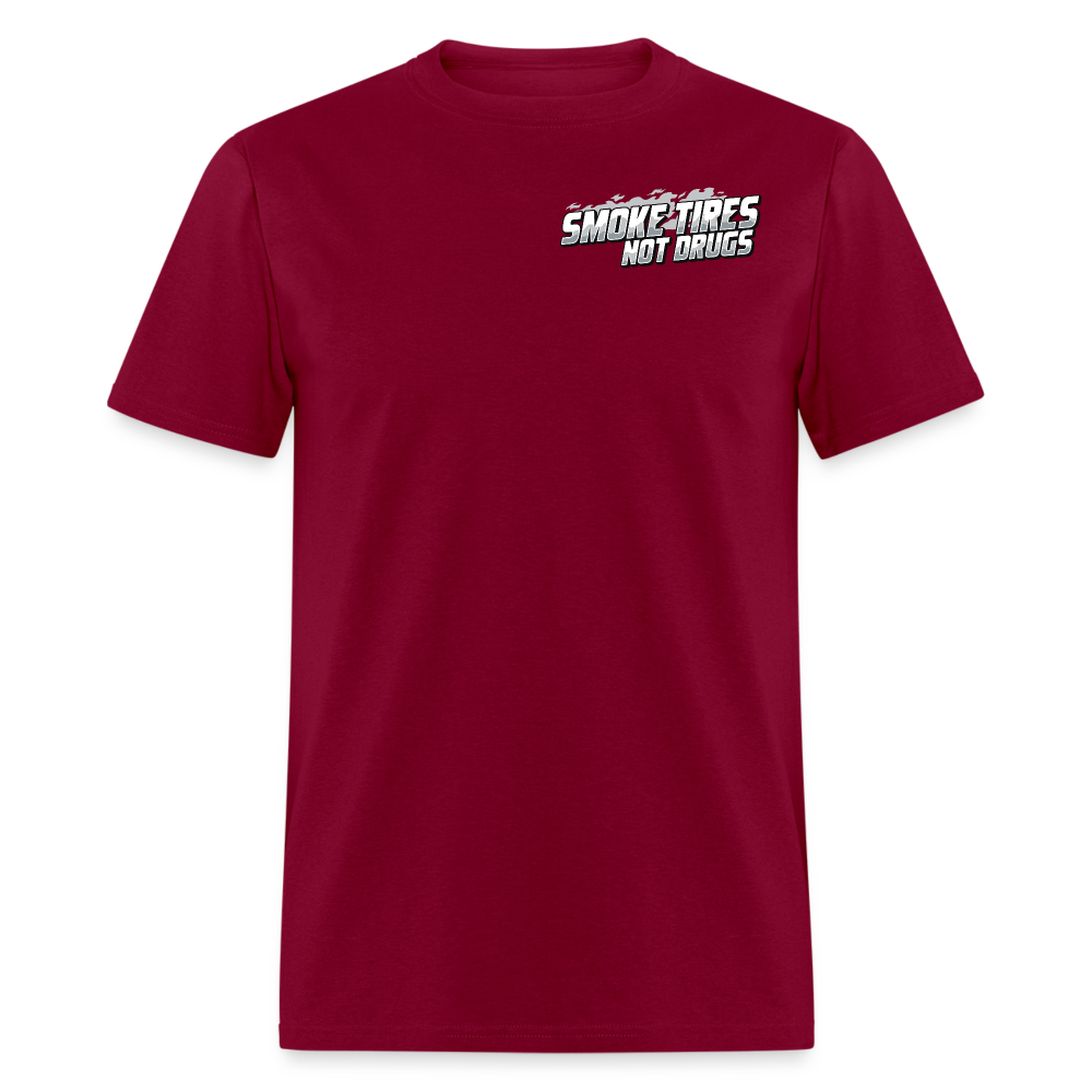 Smoke Tires Not Drugs Event Tee (2024) - burgundy