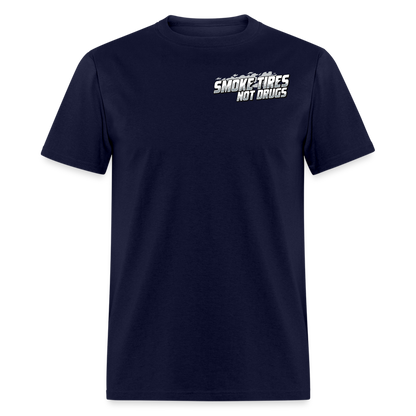 Smoke Tires Not Drugs Event Tee (2024) - navy
