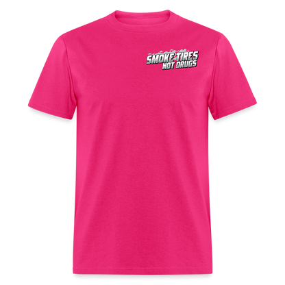 Smoke Tires Not Drugs Event Tee (2024) - fuchsia