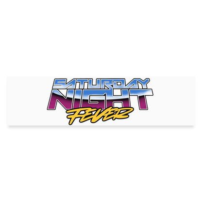 Saturday Night Fever Bumper Sticker - white matte