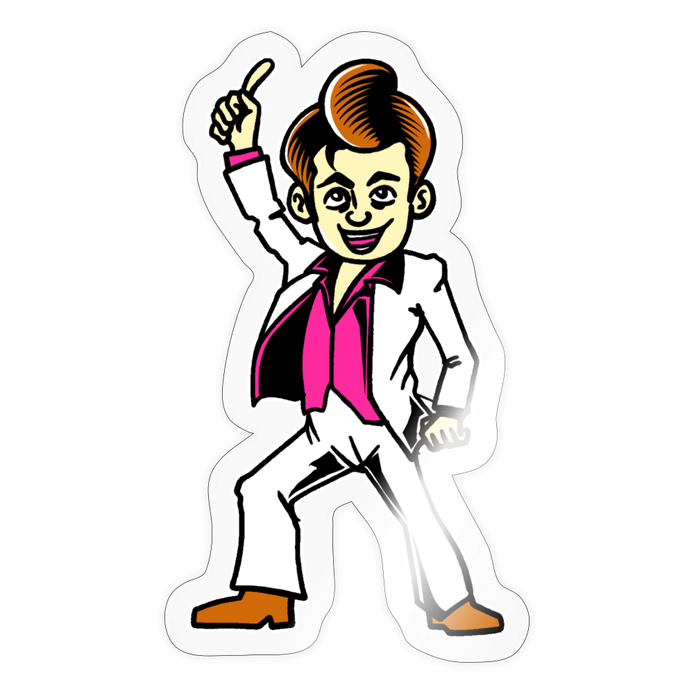 Joe Saturday Night Fever Sticker - transparent glossy